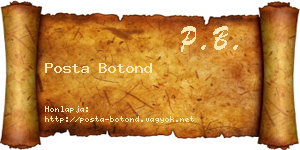 Posta Botond névjegykártya